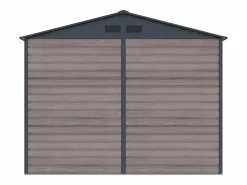 Caseta de jardín metal de acero galvanizado efecto madera gris 7,17 m² ADELMO^EXPERTLAND Sale