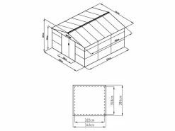 Caseta de jardín metal de acero galvanizado efecto madera gris 13,12 m² ADELMO^EXPERTLAND Best