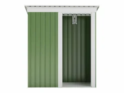 EXPERTLAND Caseta de jardín metálica de acero galvanizado verde salvia - 1,39 m² - BIRON Verde almendra Online