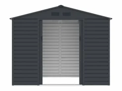 EXPERTLAND Caseta de jardín metálica en acero galvanizado - 5,40m² - ADELMO Gris antracita Clearance