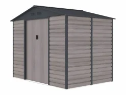 Caseta jardín acero galvanizado efecto madera - 5,40 m² ADELMO - ideal para herramientas^EXPERTLAND Sale