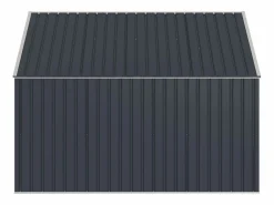 EXPERTLAND Caseta De Jardín|Caseta para 3 cubos de basura de acero galvanizado antracita, Ancho 237 x Prof. 101 x Alt. 131 cm, ILARIO