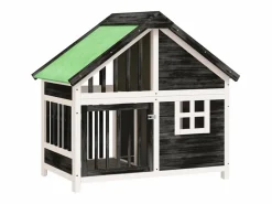 Clicnbuy Caseta para perros madera maciza de pino 96x60,5x87 cm Gris