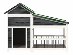 Clicnbuy Seguridad Para Mascotas|Caseta para perros madera maciza de pino 143x60,5x109 cm