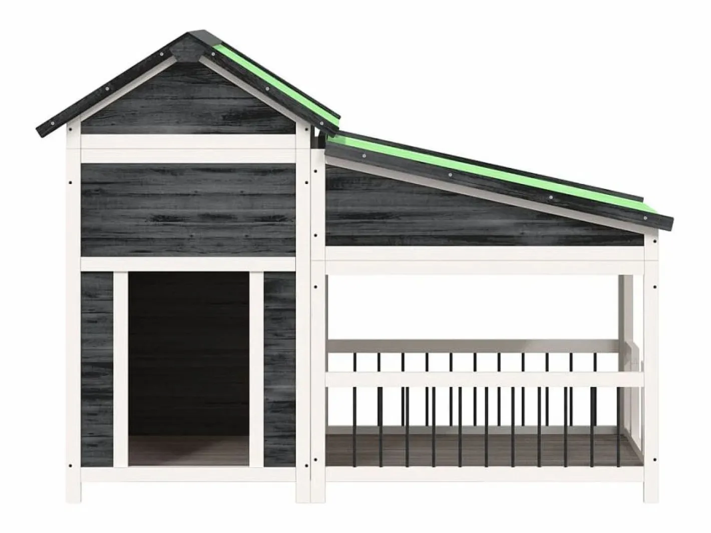 Clicnbuy Seguridad Para Mascotas|Caseta para perros madera maciza de pino 143x60,5x109 cm