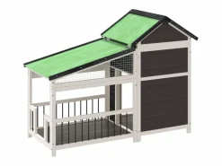 Clicnbuy Seguridad Para Mascotas|Caseta para perros madera maciza de pino 143x60,5x109 cm