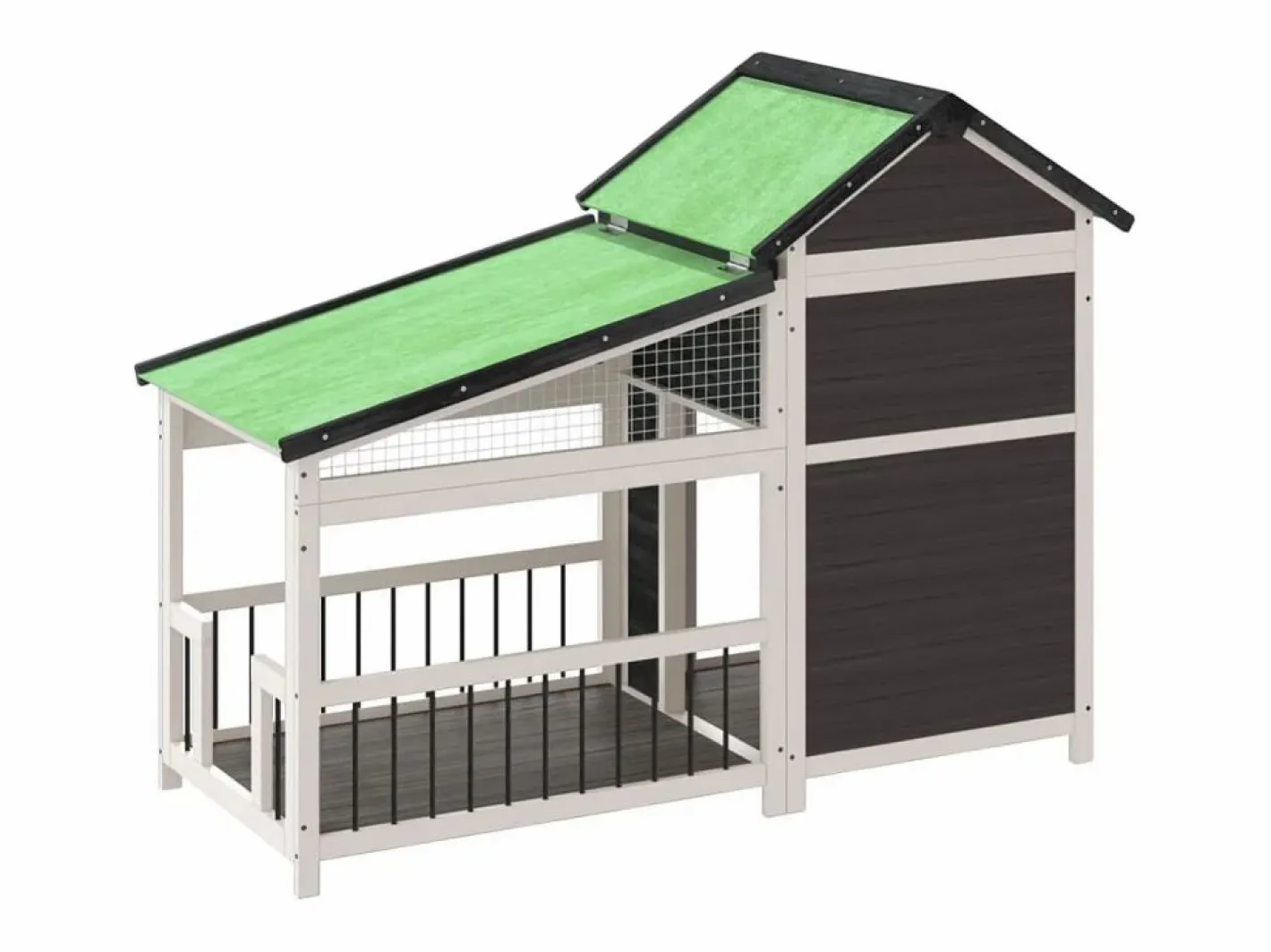 Clicnbuy Seguridad Para Mascotas|Caseta para perros madera maciza de pino 143x60,5x109 cm