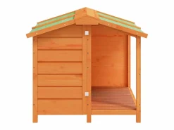 Clicnbuy Caseta para perros madera maciza de pino marrón 96x87x80,5 cm Marru00f3n Discount