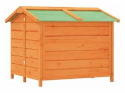 Clicnbuy Caseta para perros madera maciza de pino marrón 96x87x80,5 cm Marru00f3n Discount