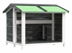 Caseta para perros madera maciza de pino 96x87x80,5 cm^Clicnbuy New