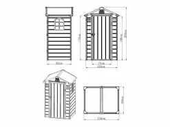 EXPERTLAND Casetas de jardín de resina antracita - 1,39 m² CESIO Gris antracita Online