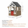 Cabaña Infantil|Casita de Juegos Infantil SucceBuy de Madera con Puerta, Ventana y Lavabo