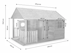 Sweeek Casita de madera infantil madera Marru00f3n chocolate Best
