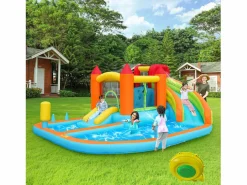 Merax Castillo Hinchable|Castillo inflable 8 en 1 para niños - 460 x 343 x 190 cm - Oxford - Con ventilador -