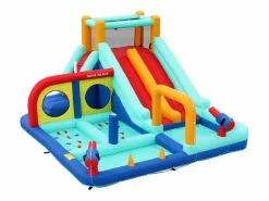 Merax Castillo Hinchable|Castillo inflable con tobogán acuático doble para niños - 365 x 450 x 217 cm - Oxford - con ventilador -