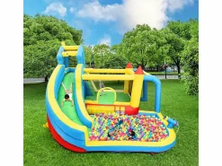 DripeX Castillo Hinchable|Castillo inflable para niños de 3 a 10 años, con soplador - carga máxima de 135 kg - 364x315x239cm