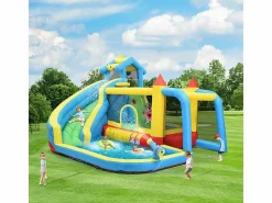 DripeX Castillo Hinchable|Castillo inflable para niños de 3 a 10 años, con soplador - carga máxima de 135 kg - 364x315x239cm