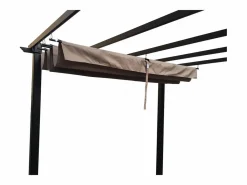 Concept-Usine Cenador aurtante 3x3 m, aluminio y lona de poliéster gris REGIA Topo New