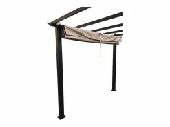 Concept-Usine Cenador aurtante 3x3 m, aluminio y lona de poliéster gris REGIA Topo New