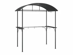 Cenador barbacoa estante lateral acero antracita 220x115x230 cm ES503026^ Online