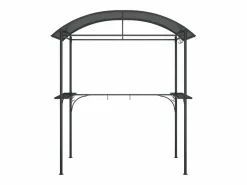 Cenador barbacoa estante lateral acero antracita 220x115x230 cm ES503026^ Online
