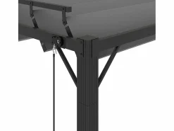 Pérgola|Cenador con techo de lamas 3x4 m Antracita Tejido de aluminio
