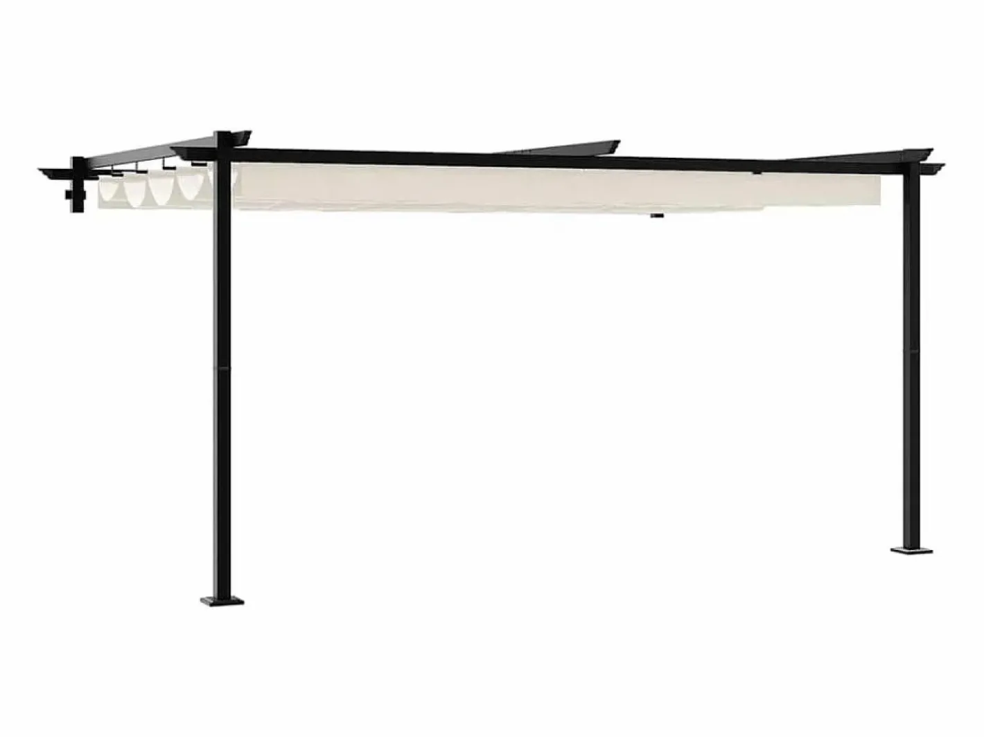 Pérgola|Cenador de pared de acero color