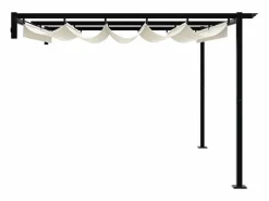 Pérgola|Cenador de pared de acero color