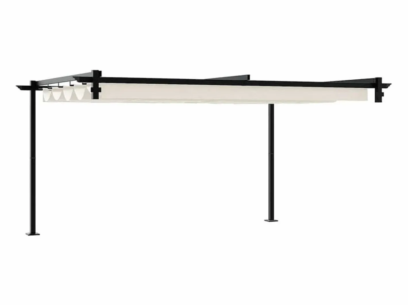 Pérgola|Cenador de pared de acero color