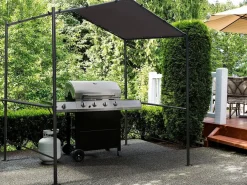 Habitat et jardin Cenador pérgola para barbacoa - 277 x 149 cm - Antracita Gris Clearance