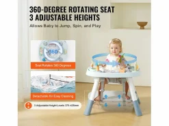 Centro de Actividades para Bebés, SucceBuy Centro de Actividades para Bebés, Asiento Giratorio 360°, para 6 Meses y Más, Plástico,^