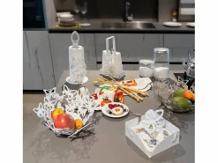 Centro de mesa pequeño Farfalloso Ø31 cm en mármol hierro perforado Diseño moderno con mariposas elegante decoración de mesa Made in Italy^ Clearance