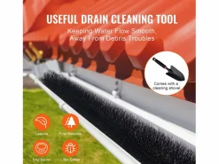 Accesorios De Wc|Cepillo de Protección para Canalón SucceBuy 24 m Anti-Hojas 12,7 cm Modelo 0809-27 Material PP Cable de Acero Galvanizado