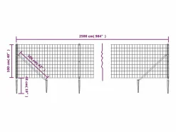 Cerca de alambre con pinchos de anclaje 1x25 m ES890011^ Discount