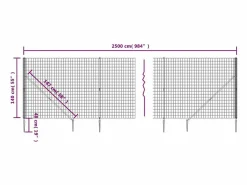 Cercados Y Ocultación|Cerca de alambre con pinchos de anclaje 1,4x25 m ES621989