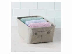 Cesta de almacenamiento rectangular 22x34cm de papel trenzado^Calicosy New
