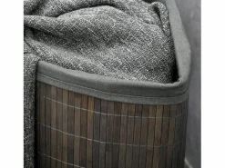 Cesta de lavandería de bambú con tapa y bolsa extraíble, 55 l, (38 x 38 x 57 cm)^ Sale