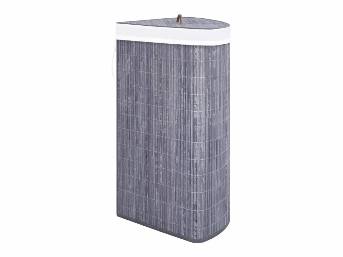 Cesto De Ropa|Cesta de lavandería esquinera de bambú 60 L