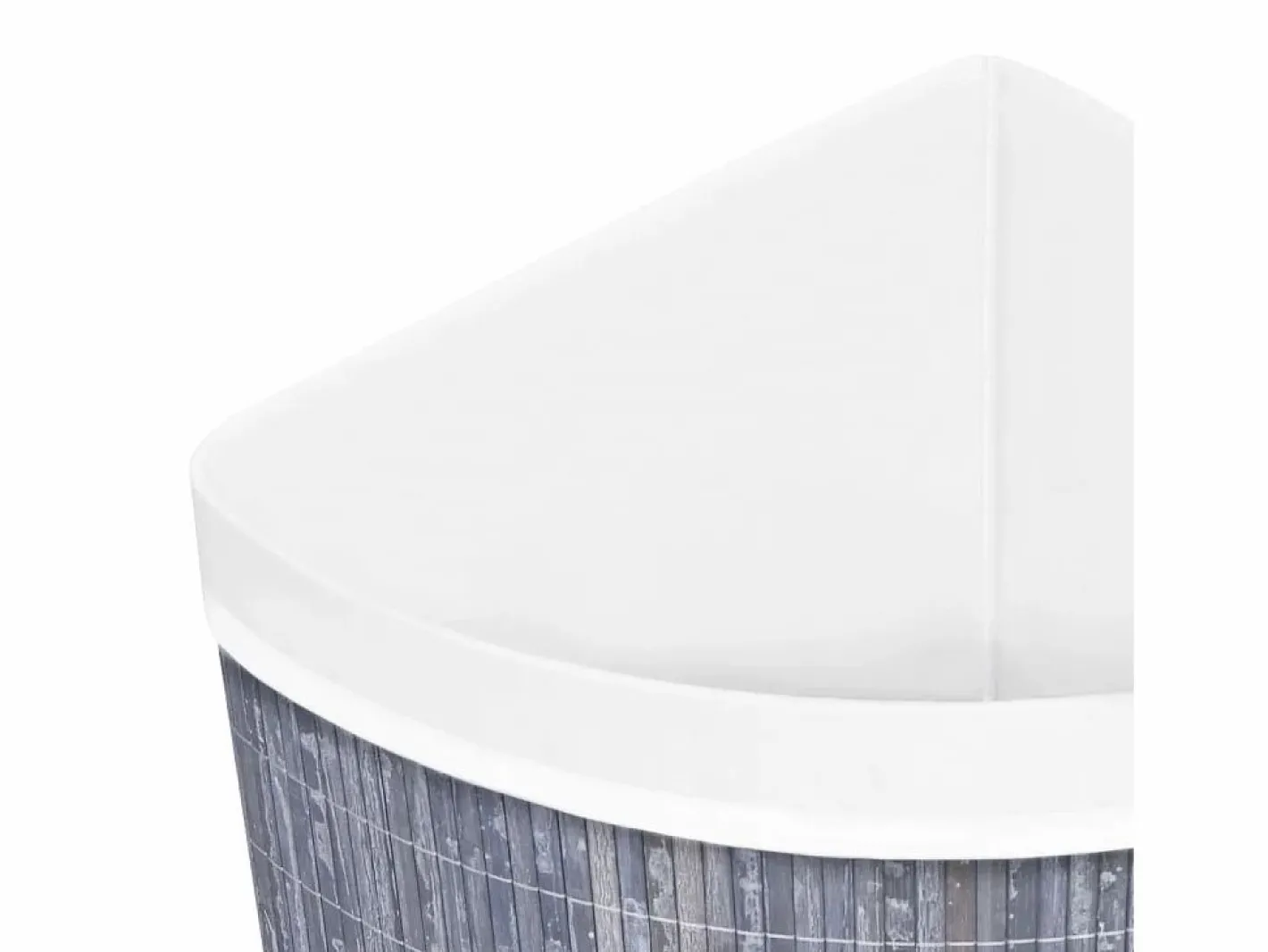 Cesto De Ropa|Cesta de lavandería esquinera de bambú 60 L