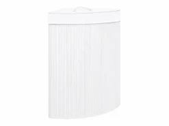Cesto De Ropa|Cesta de lavandería esquinera de bambú de 60 l