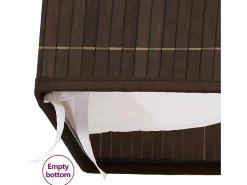 Cesta de lavandería rectangular de bambú marrón oscuro Marru00f3n New