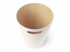Umbra Cesta de madera con asas de transporte Blanco Hot