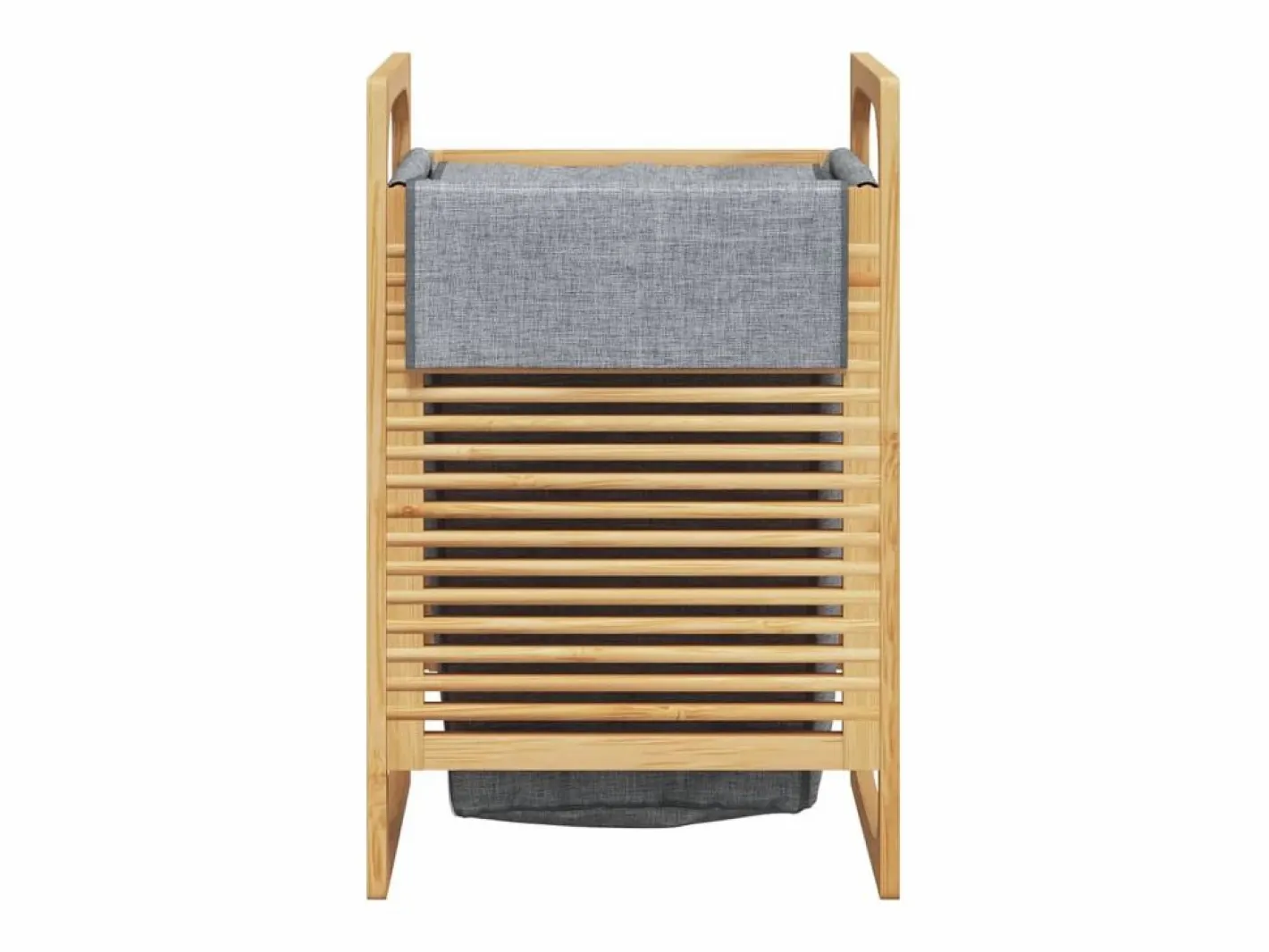 Cesta de ropa con bolsa 32x30x36,5 cm bambú^ Clearance
