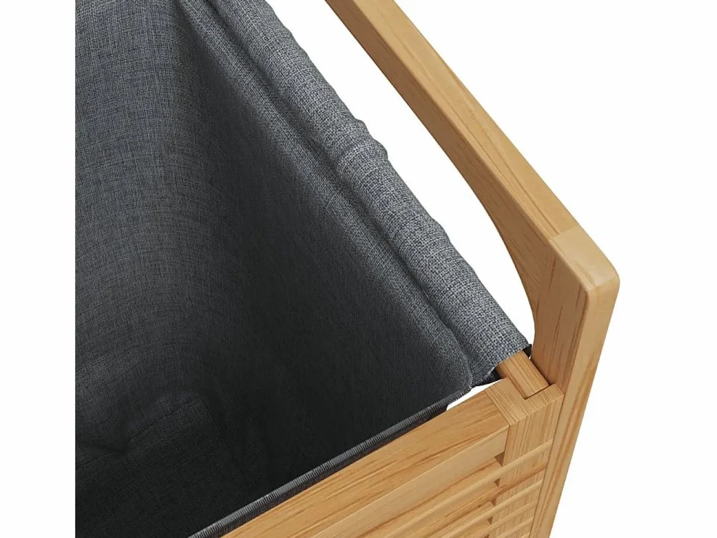 Cesta de ropa con bolsa 32x30x36,5 cm bambú^ Clearance