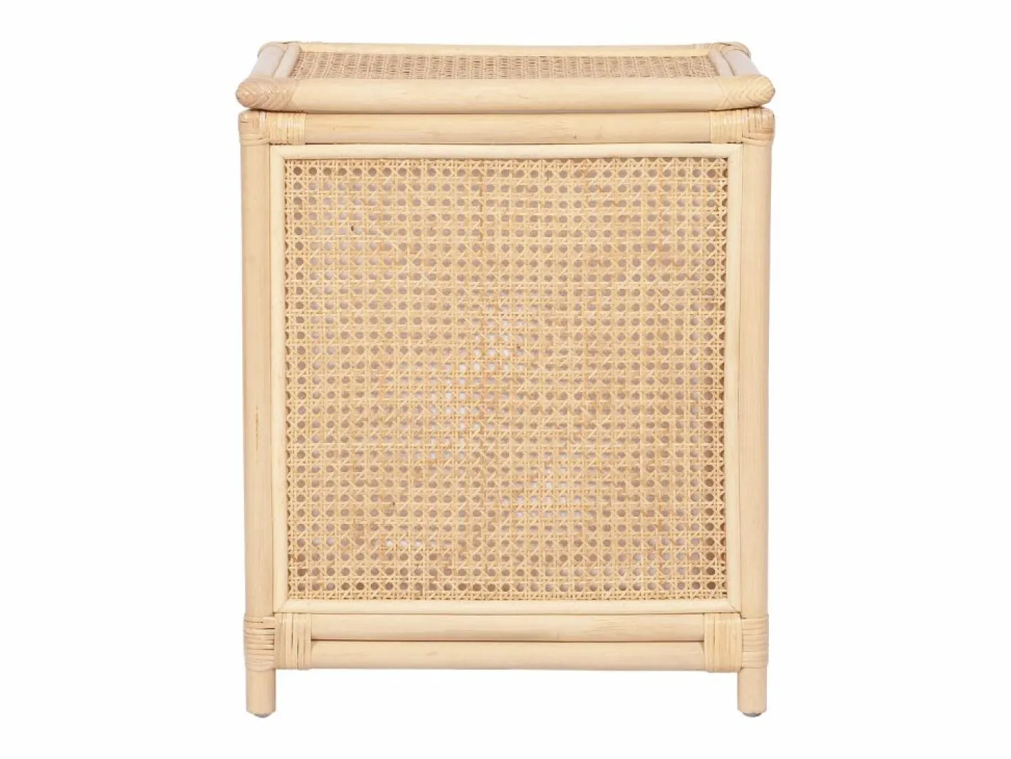 OZAIA Accesorios De Cuarto De Baño|Cesto De Ropa|Cesta de ropa de ratán con rejilla con tapa, An. 45 x P. 33 x Al. 56 cm, Natural, CALYMA