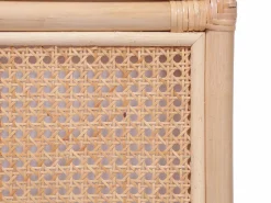 OZAIA Accesorios De Cuarto De Baño|Cesto De Ropa|Cesta de ropa de ratán con rejilla con tapa, An. 45 x P. 33 x Al. 56 cm, Natural, CALYMA