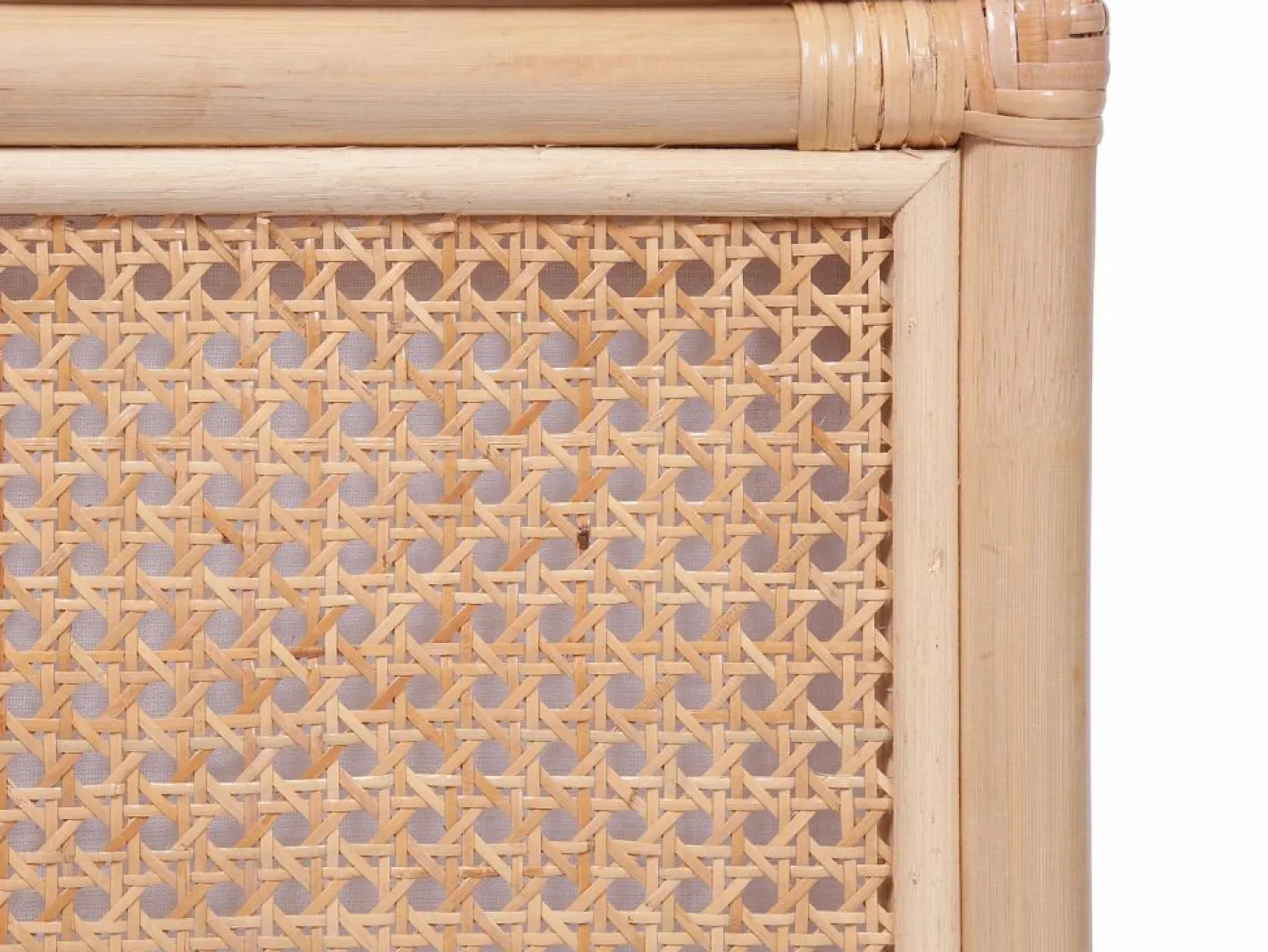 OZAIA Accesorios De Cuarto De Baño|Cesto De Ropa|Cesta de ropa de ratán con rejilla con tapa, An. 45 x P. 33 x Al. 56 cm, Natural, CALYMA