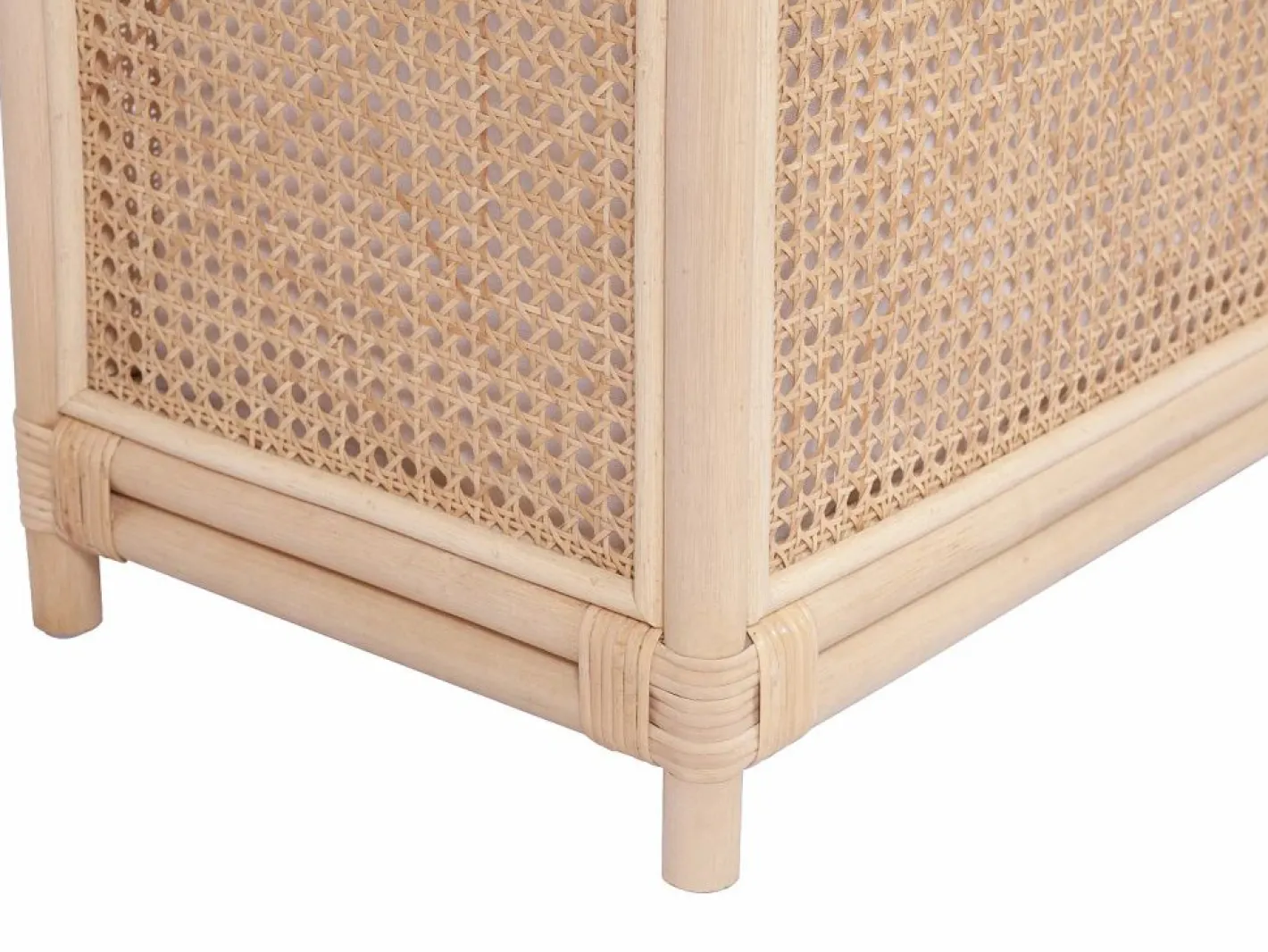 OZAIA Accesorios De Cuarto De Baño|Cesto De Ropa|Cesta de ropa de ratán con rejilla con tapa, An. 45 x P. 33 x Al. 56 cm, Natural, CALYMA