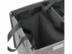 Cesta de ropa plegable 51x34,5x59 cm Tejido de lino sintético Gris Hot