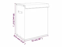 Cesta de ropa plegable 51x34,5x59 cm Tejido de lino sintético Gris Hot